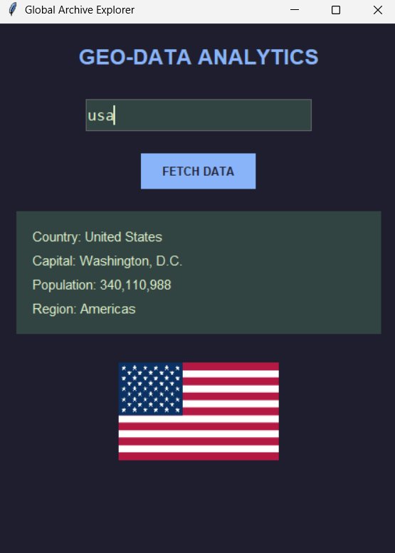 Global Archive Explorer — Geo-Data Analytics App