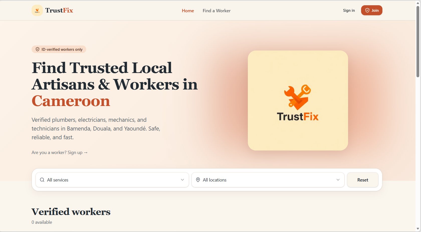 TrustFix — Verified Artisans Platform